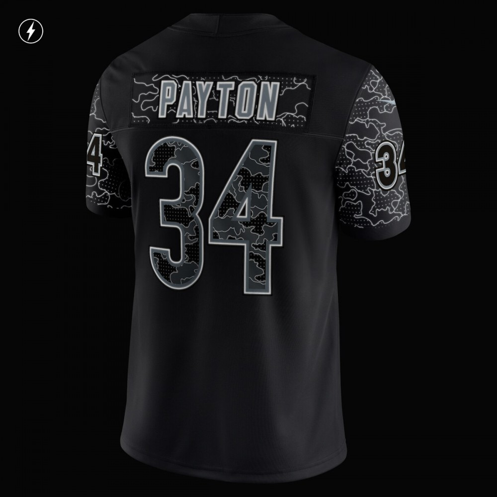 Walter Payton Chicago Bears Nike Retired Player RFLCTV Limited Jersey - Black-GridironStore